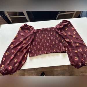 Off Shoulder Floral Blouse